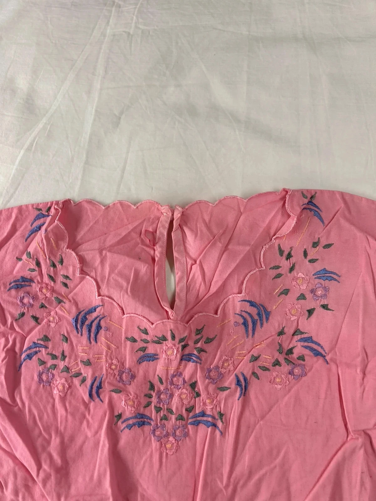 Vintage pink short-sleeve blouse, 100% Cotton by sedi – photo 5